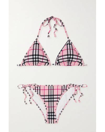 burberry pink bikini|Burberry turquoise lindy swimsuit.